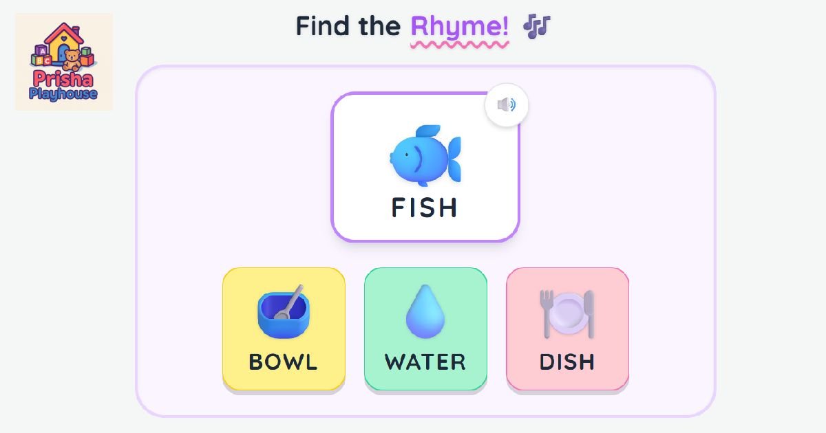 Rhyming Words Match